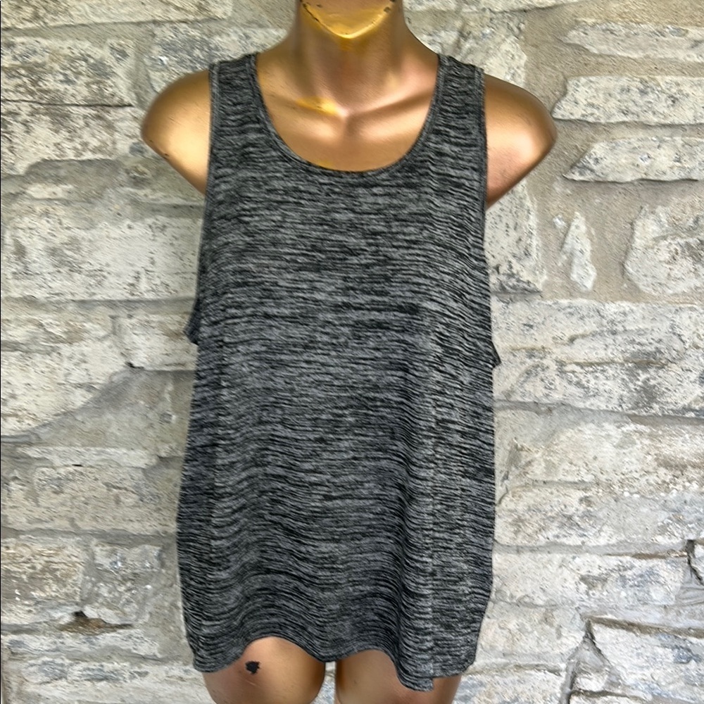 Gray open back top